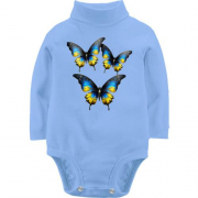 Детское боди LSL с желто-синими бабочками (3)