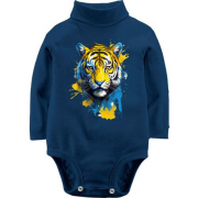 Детское боди LSL с тигром в желто-синих красках