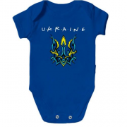Дитячий боді "Ukraine" зі стилізованим тризубом
