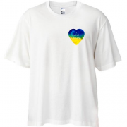 Футболка Oversize "I love Ukraine"  на сердце (мини)