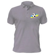 Чоловіча футболка-поло "Футбольний м'яч на прапорі"