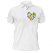 Чоловіча футболка-поло "Серце з квітів" (2)