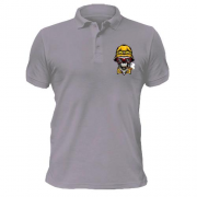 Чоловіча футболка-поло "Скілет в окулярах та з сигарою"