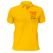 Чоловіча футболка-поло "Займайтесь коханням а не війною"
