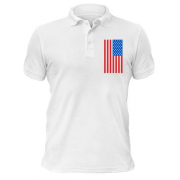 Чоловіча футболка-поло з американським прапором
