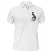 Чоловіча футболка-поло з птахом на черепі