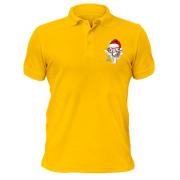 Чоловіча футболка-поло з різдвяним жирафом