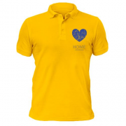 Чоловіча футболка-поло з серцем "Home Донецьк"