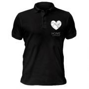 Чоловіча футболка-поло з серцем "Home Запоріжжя"
