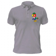 Чоловіча футболка-поло з здивованим папугою Кешей