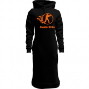 Женская толстовка-платье Counter Strike со стилизованным огнем
