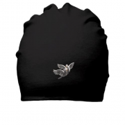 Хлопковая шапка с вышитыми голубями (Вышивка)