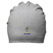 Хлопковая шапка с вышивкой Support Ukraine (Вышивка)