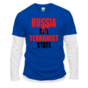 Комбинированный лонгслив Russia is a Terrorist State