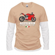 Комбинированный лонгслив с мотоциклом "Ducati1299 Panigale"