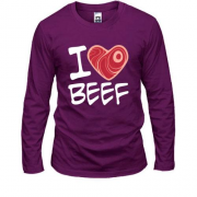 Чоловічий лонгслів "I love Beef"