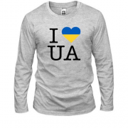 Чоловічий лонгслів "I ♥ UA"