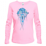 Жіночий лонгслів з синьою медузою