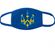 Тканинна маска для обличчя з піксельним гербом України (3)