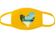 Тканинна маска для обличчя з принтом "Океан у серці"