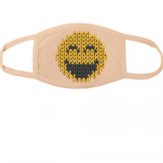 Тканинна маска для обличчя із в'язаним смайликом