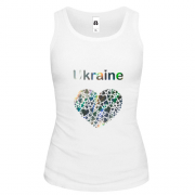 Жіноча майка Ukraine - серце (голограма)