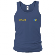 Майка Ukraine с мини флагом на груди (Вышивка)