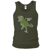 Майка с динозавром и надписью "Т rex neon"