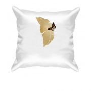 Подушка "Бабочка на золотом листе"