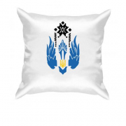 Подушка з Українським орнаментом та тризубом