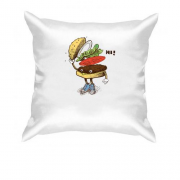 Подушка с гамбургером "HI"