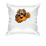 Подушка з грізним тигром