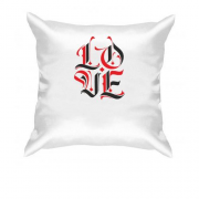 Подушка с каллиграфическим принтом "LOVE"