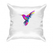 Подушка с радужной колибри