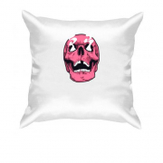 Подушка з рожевим черепом