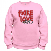 Свитшот с надписью "Fake love"