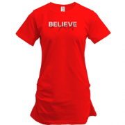 Подовжена футболка Believe in Your Self (Вір в себе) (Вишивка)
