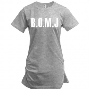 Подовжена футболка з логотипом B O M J