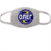 Тканинна маска для обличчя з ім'ям Олег в колі