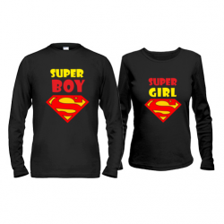 Парные лонгсливы Super-boy&Super-girl-2