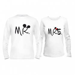 Паpні лонгсліви Mr  - Mrs (Mickey style)