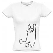Женская футболка с котом Саймона
