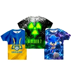 Дитячі 3D Футболки з повною запечаткою