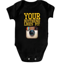 Дитяче боді Your boyfriend like my Instagram
