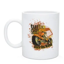 Чашка burn the road motorcycle
