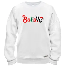 Свитшот с надписью "believe"