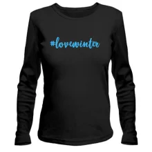 Жіночий лонгслів з хештегом "#lovewinter"
