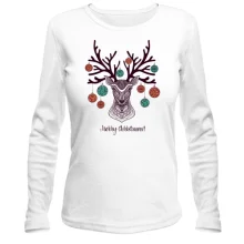 Женский лонгслив Merry Christmas Deer