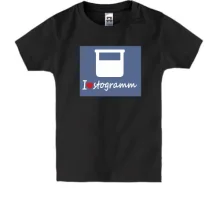 Детская футболка i love stogramm (я люблю стограмм)