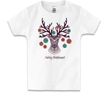 Детская футболка Merry Christmas Deer